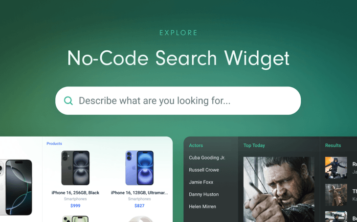 No-Code Search Widget: Personalized, Powerful, Effortless