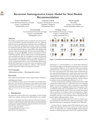 Cover - Recurrent Autoregressive Linear Model for Next-Basket Recommendation